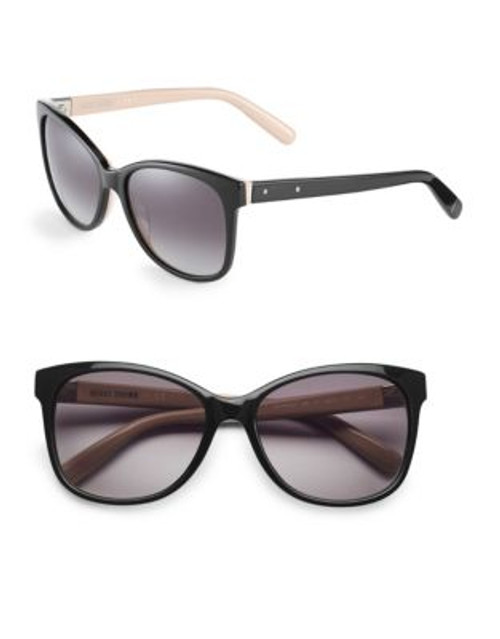 Bobbi Brown 56mm Rose Rounded Square Sunglasses - BLACK NUDE