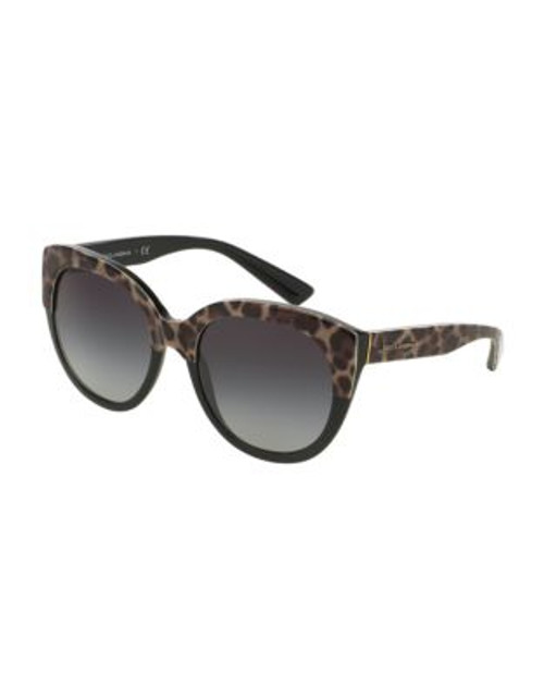 Dolce & Gabbana DNA 56mm Round Sunglasses - BLACK