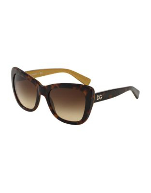 Dolce & Gabbana Streetwear 54mm Butterfly Sunglasses - BROWN