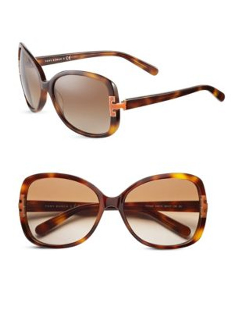 Tory Burch 59mm Oversized Oval Sunglasses - AMBER