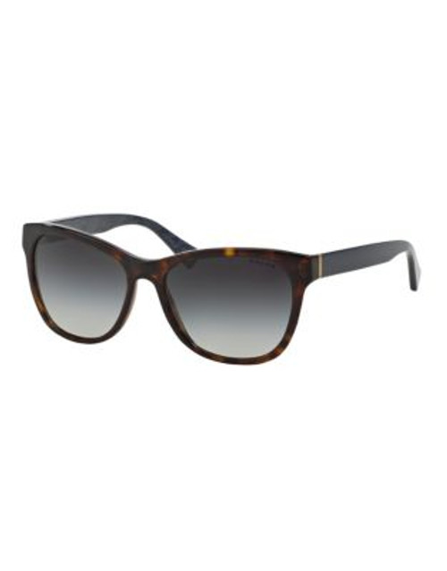 Ralph By Ralph Lauren Eyewear Essential Logo 54mm Square Sunglasses - HAVANA