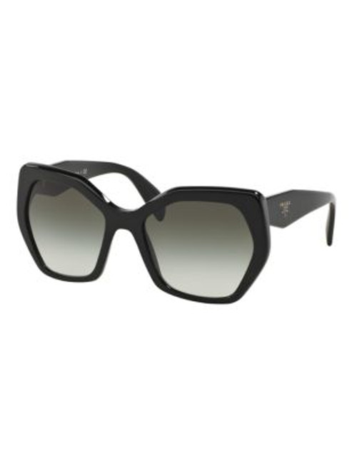 Prada Heritage Oversized Irregular Sunglasses - BLACK