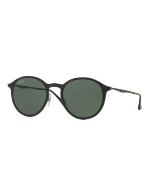 Ray-Ban Tech Light 49mm Round Sunglasses - BLACK - 49 MM