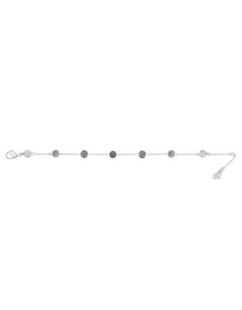 Swarovski Silver Tone Swarovski Crystal Blow Chain Bracelet - SILVER