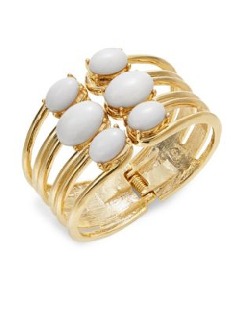 R.J. Graziano Cage Bracelet with Stones - GOLD
