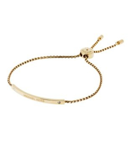 Michael Kors Etched Logo Slider Bracelet - GOLD