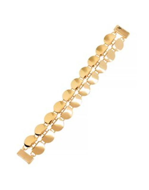 Kenneth Cole New York Gold Disc 2 Row Bracelet - GOLD