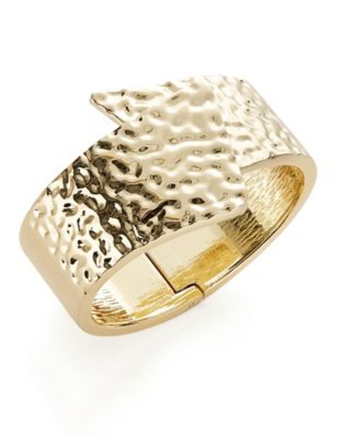R.J. Graziano Bypass Hammered Cuff Bracelet - GOLD