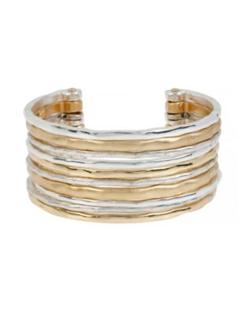 Robert Lee Morris Soho Two-Tone Multi-Row Cuff Bracelet - TWO TONE