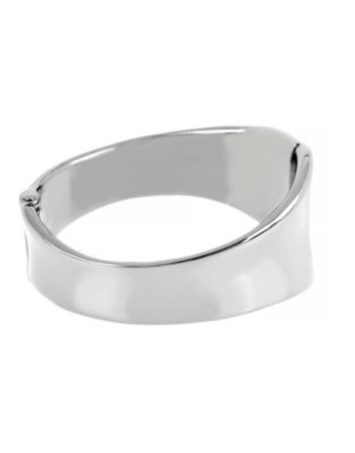 Robert Lee Morris Soho Sculpted Hinged Bangle Bracelet - SILVER