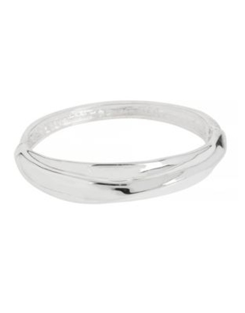 Robert Lee Morris Soho Sculptural Hinged Bangle Bracelet - SILVER