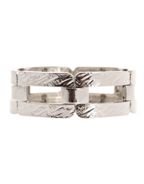 Jones New York Hammered Rectangular Stretch Bracelet - SILVER