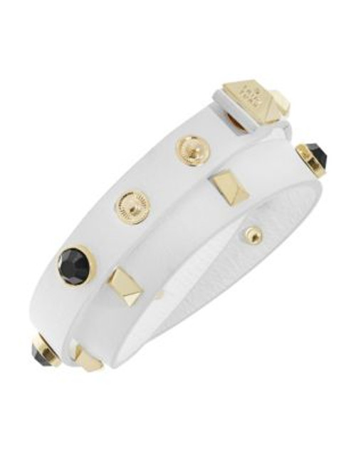 Trina Turk Studded Double Wrap Bracelet - WHITE