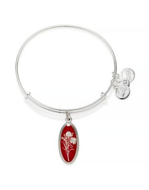 Alex And Ani Pursuit of Persephone Collection Love Potion - Carnation Bangle - RED/SILVER