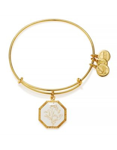Alex And Ani Pursuit of Persephone Collection Fortunes Bliss - Sweet Pea Bangle - GOLD
