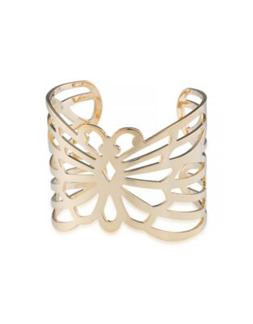 Carolee Caribbean Cascades Butterfly Gold Tone Cuff Bracelet - GOLD