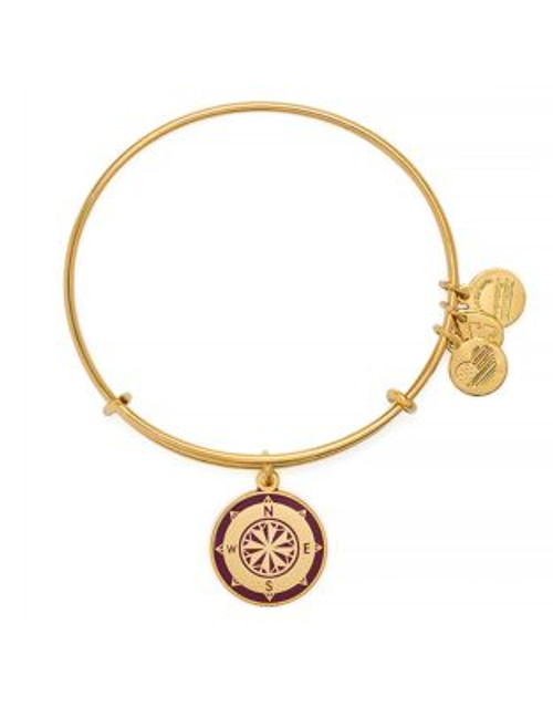 Alex And Ani Cabernet Compass Charm Bracelet - GOLD