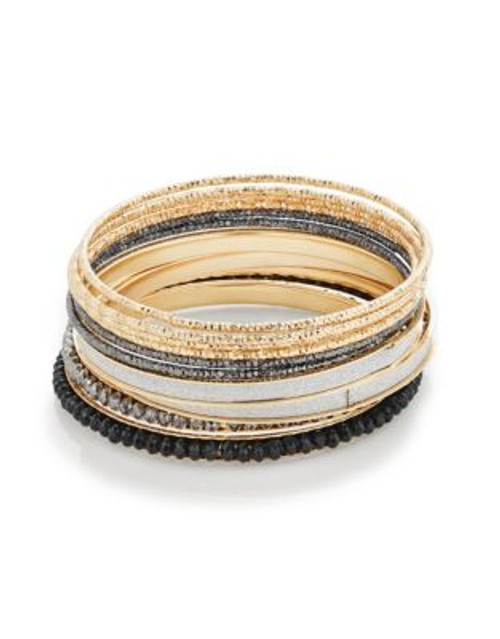 Expression Glitter Bangle Set - BLACK