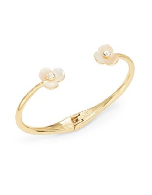 Kate Spade New York Disco Pansy Hinge Bangle - CREAM