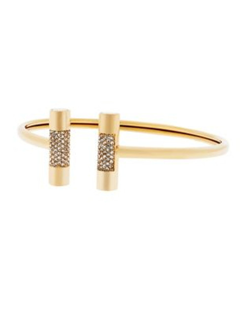 Michael Kors Pave Barrel Open Cuff Bracelet - GOLD