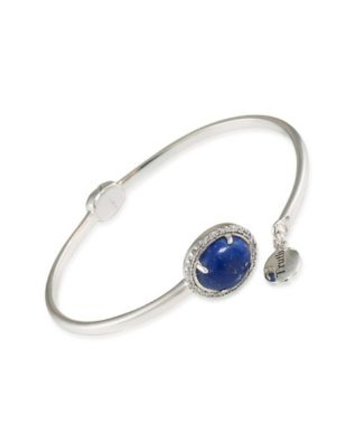 Carolee Chalcedony Hinged Bangle Bracelet - DARK BLUE