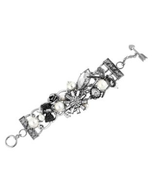 Betsey Johnson Sunburst and Crystal Toggle Bracelet - CRYSTAL