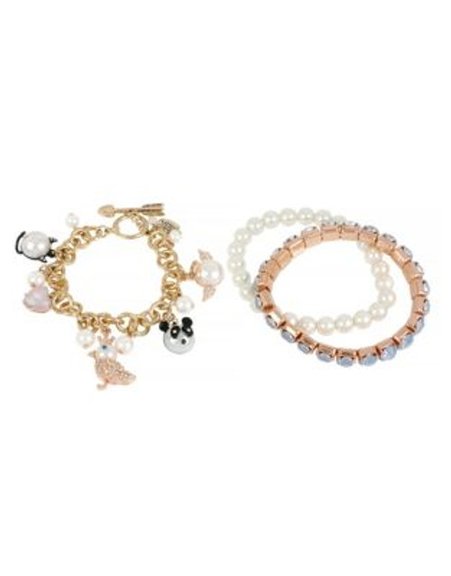 Betsey Johnson Pearl Critters Charm Bracelet Set - ASSORTED