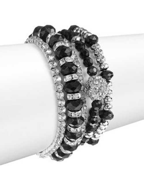 Expression Five-Pack Mixed Bead Bracelets - BLACK