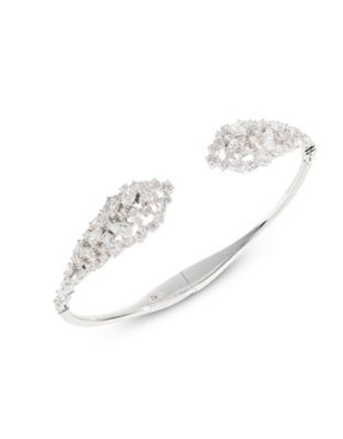 Nadri Fantasia Hinge Cuff Bracelet - RHODIUM