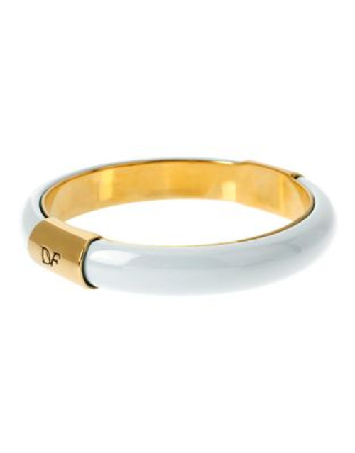 Diane Von Furstenberg Love is Life Metal Bangle - WHITE