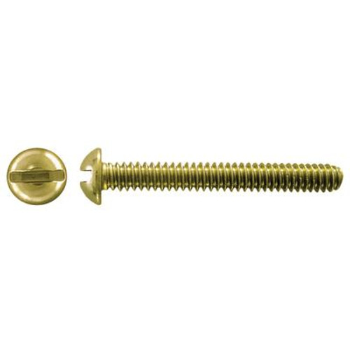 1/4-20x3/4 Rd Hd Slot Brass Mach Screw