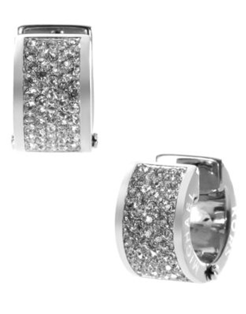 Michael Kors Crystal Pave Huggie Earring - SILVER