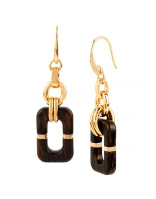 Diane Von Furstenberg Twigs and Links Metal Drop Earring - WOOD