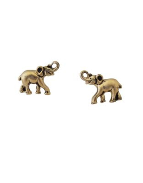Lonna & Lilly Silvertone Elephant Stud Earrings - GOLD