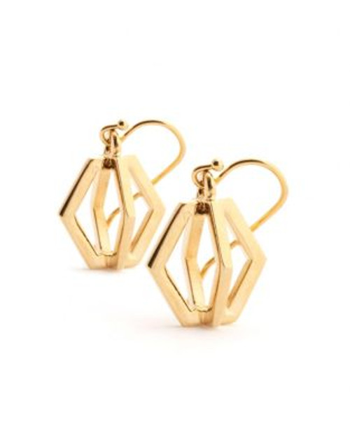 Coco Lane Cage Drop Earrings - GOLD