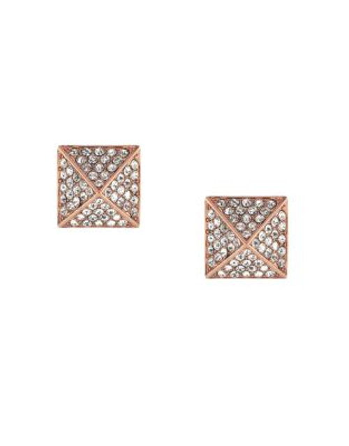 Vince Camuto Micro-Pave Pyramid Stud Earrings - ROSE GOLD