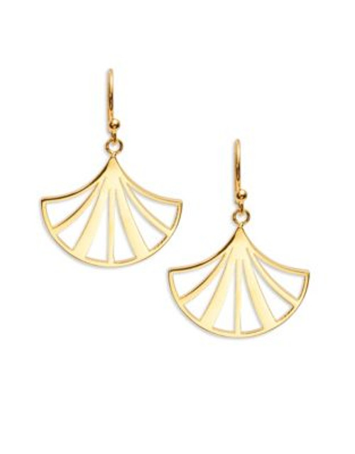 Trina Turk Openwork Fan Drop Earrings - GOLD