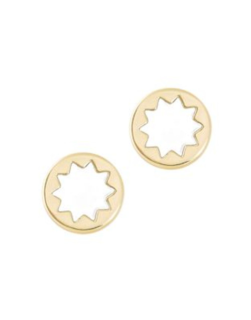 House Of Harlow 1960 Sunburst Stud Earrings - WHITE/GOLD