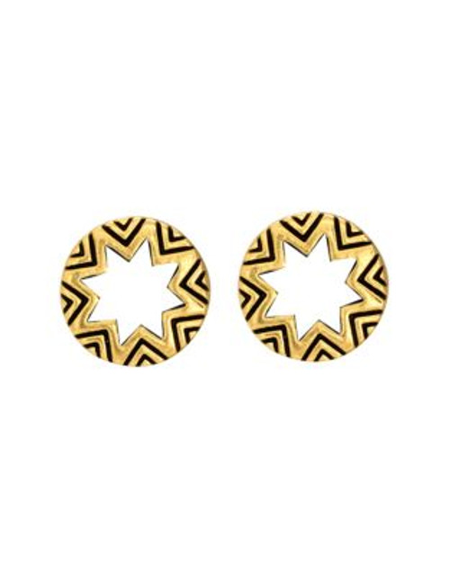 House Of Harlow 1960 Mini Sunburst Stud Earrings - WHITE/GOLD