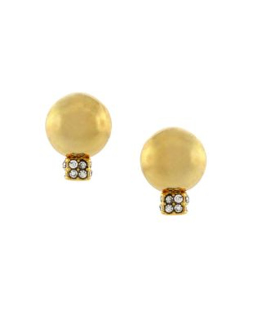 Vince Camuto Pave Ball Stud Earrings - GOLD