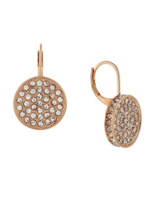 Vince Camuto Circle Pave Leverback Earrings - ROSE GOLD