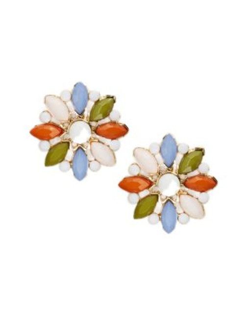 R.J. Graziano Filigree Floral Stud Earrings - MULTI COLOURED