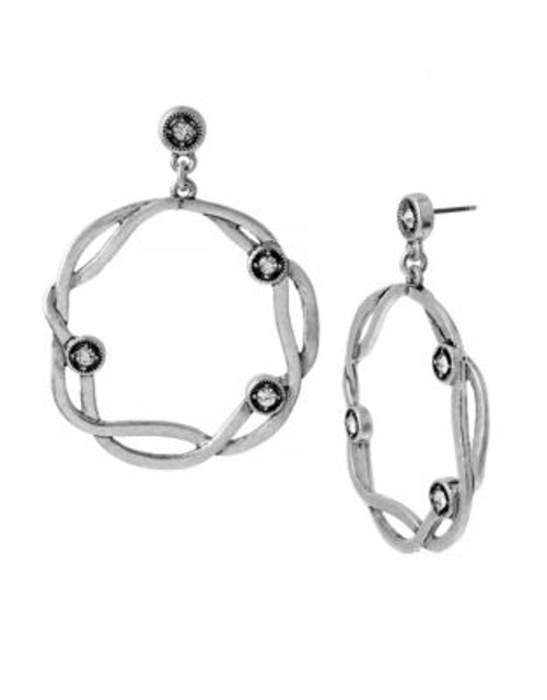 Kenneth Cole New York Pebble Beach Twist Gypsy Hoop Earring - SILVER