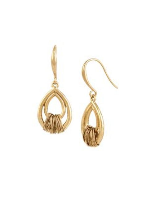 Robert Lee Morris Soho Wire Wrapped Teardrop Earrings - SOFT GOLD