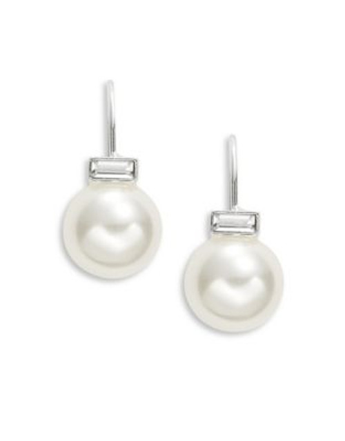 Lauren Ralph Lauren Faux Pearl Drop Earrings - SILVER