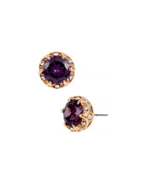 Betsey Johnson Fall Follies Ruffled Halo Stud Earrings - PURPLE