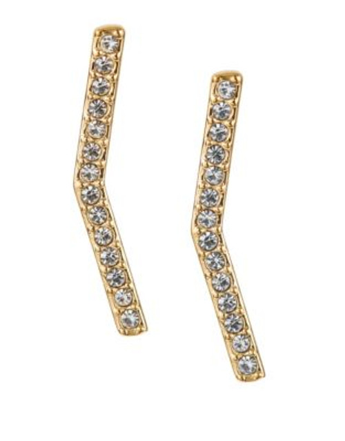 Nadri Angled East-West Stick Studs - GOLD