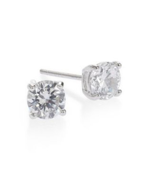Expression Round Cubic Zirconia Earrings - SILVER
