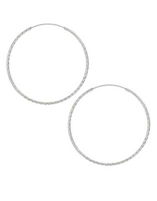 Expression Sterling Silver Diamond-Cut Hoops - SILVER