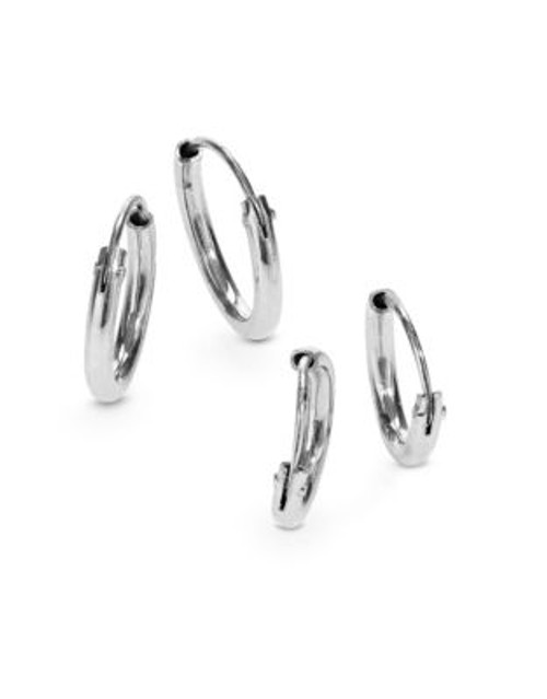 Expression Two-Pair Mini Hoop Earrings - SILVER